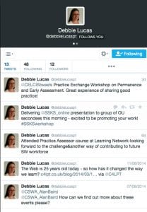 Screen grab of Debbie Lucas's tweets