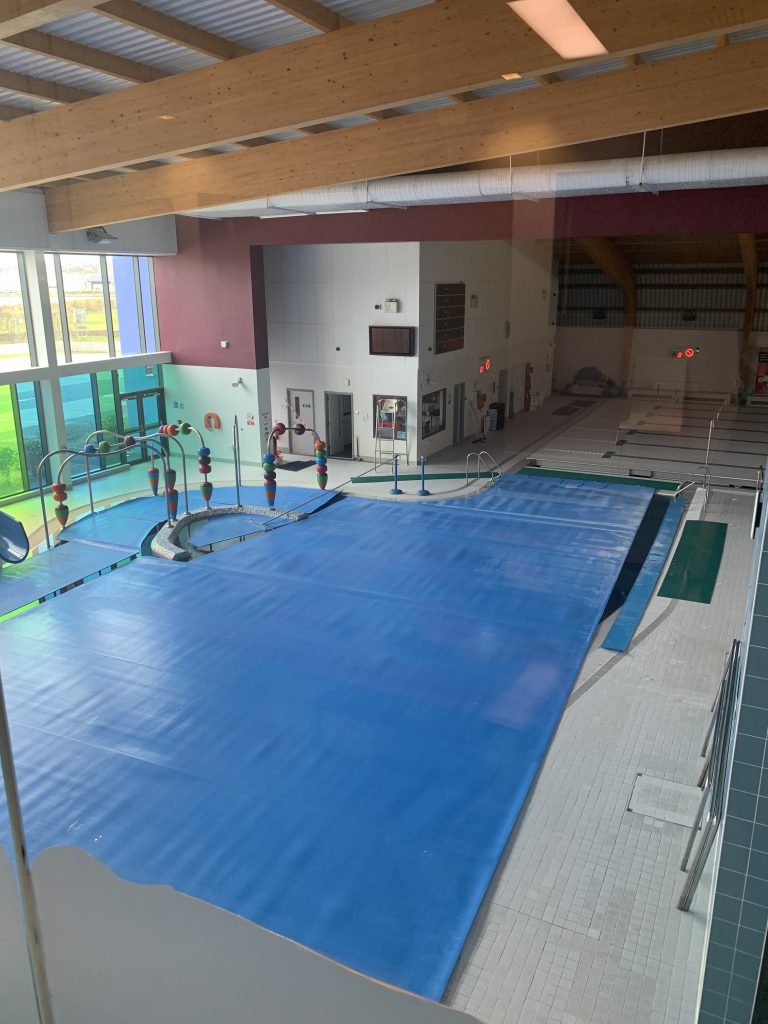 swimming pool covered over